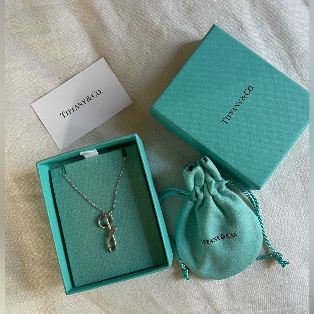 Tiffany & Co. Elsa Peretti® Alphabet Letter G Pendant in Silver with Diamonds